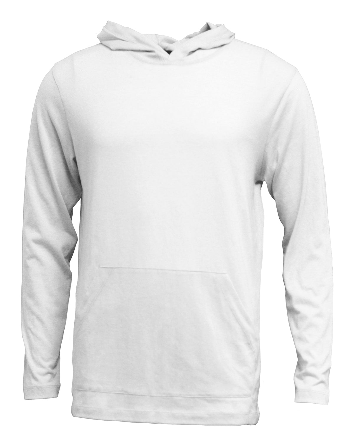 Tri-blend Long Sleeve Hooded T w/Front Muff Pocket