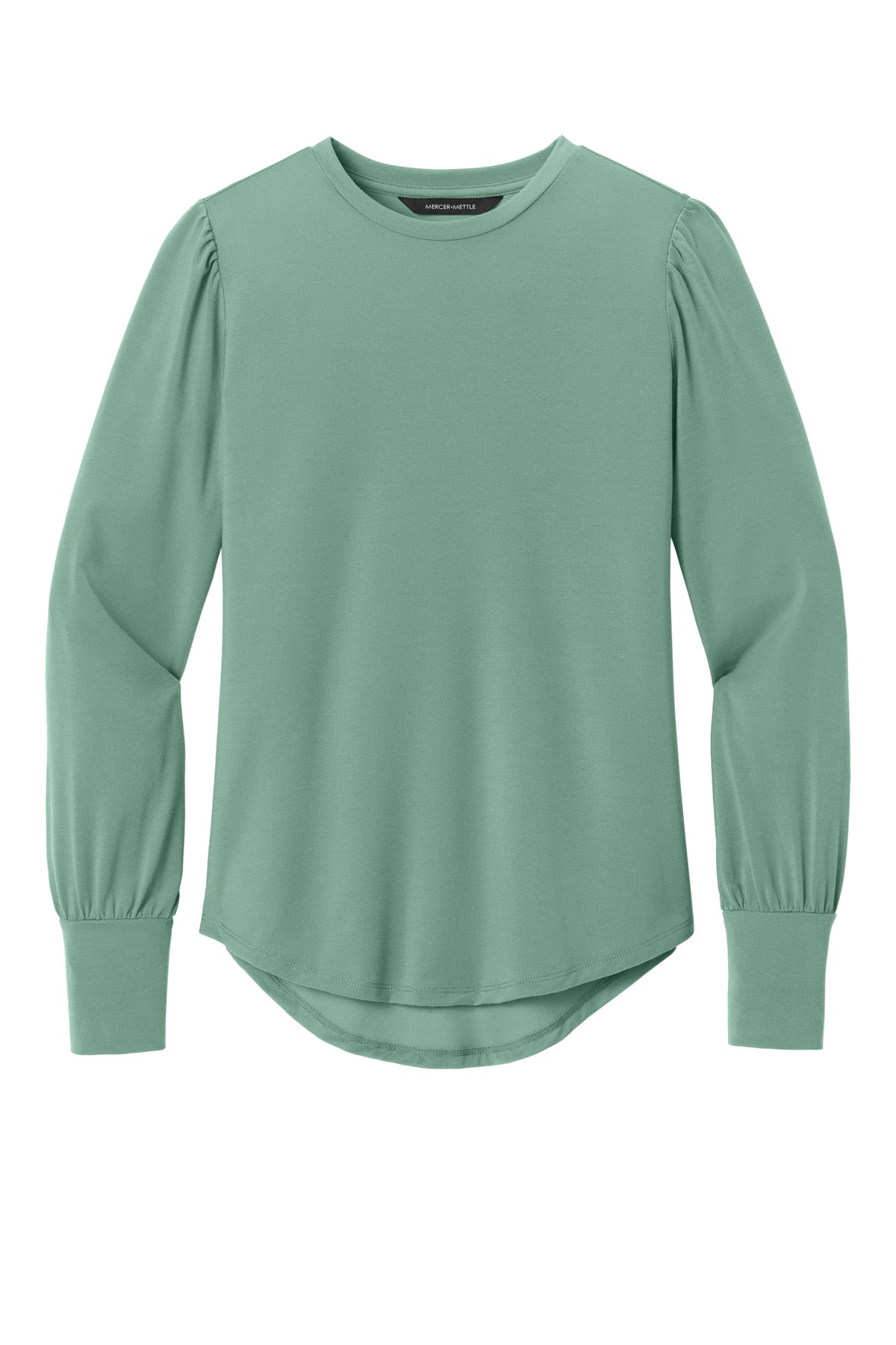 Ladies Stretch Jersey Long Sleeve Blouson Top