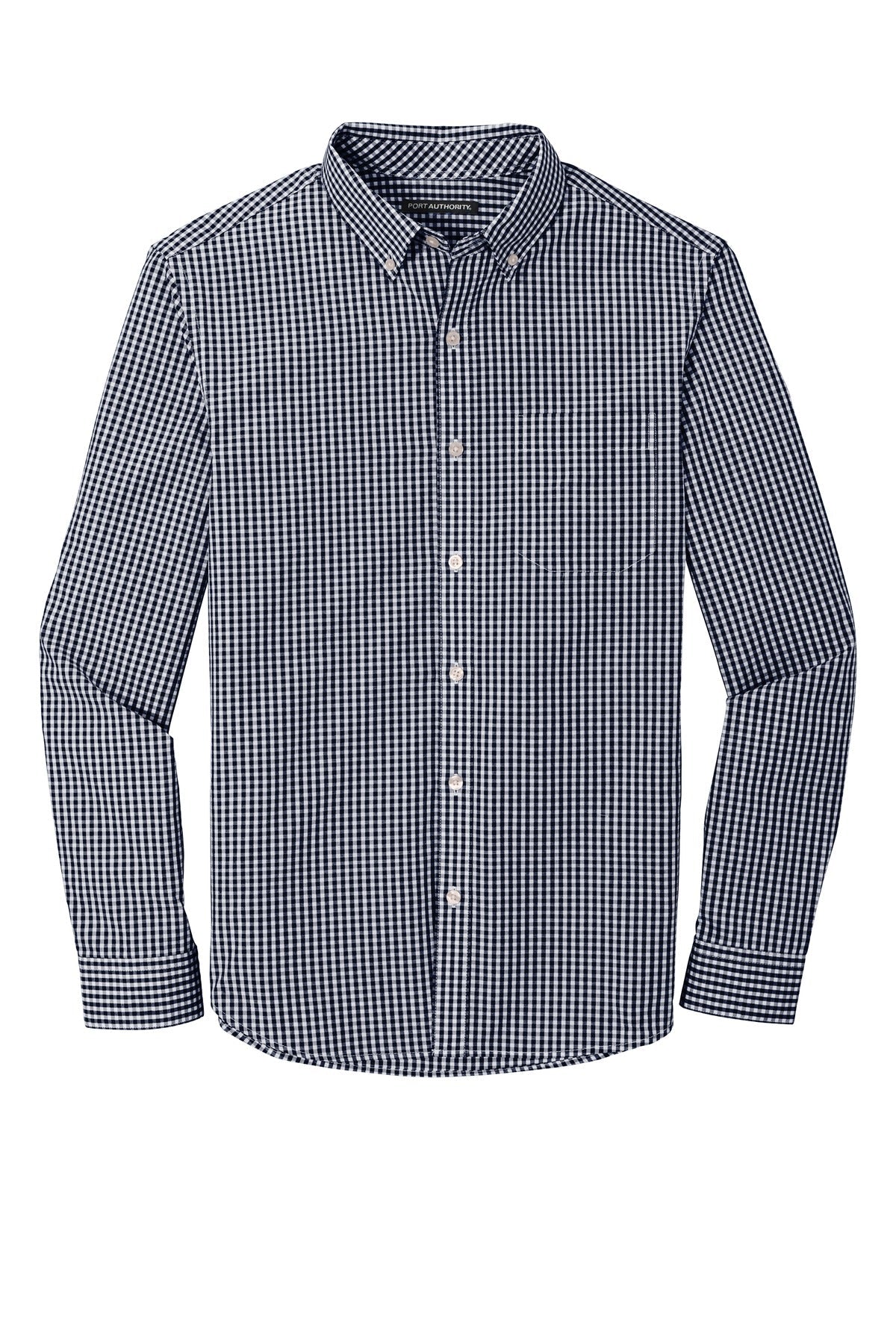 Broadcloth Gingham Long Sleeve Button Down Shirt