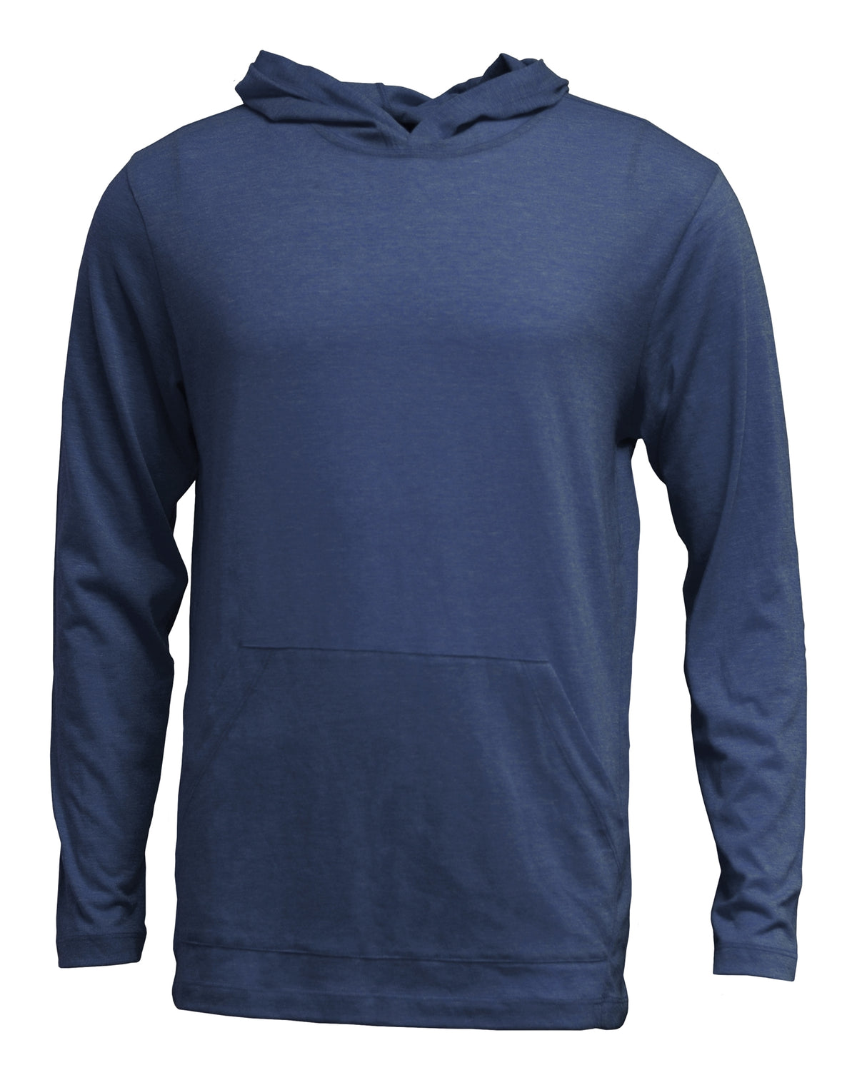 Tri-blend Long Sleeve Hooded T w/Front Muff Pocket