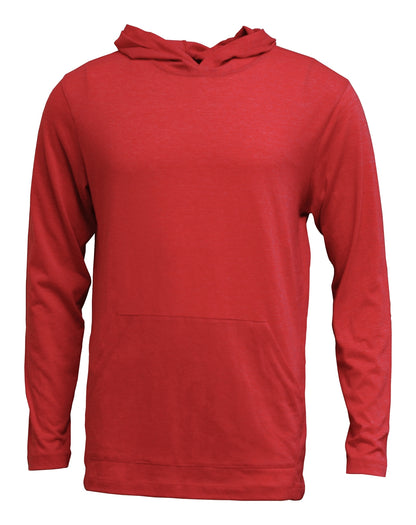 Tri-blend Long Sleeve Hooded T w/Front Muff Pocket