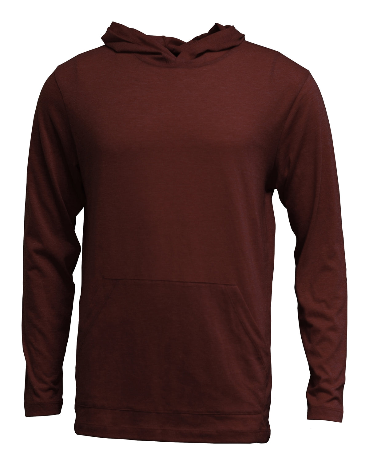Tri-blend Long Sleeve Hooded T w/Front Muff Pocket