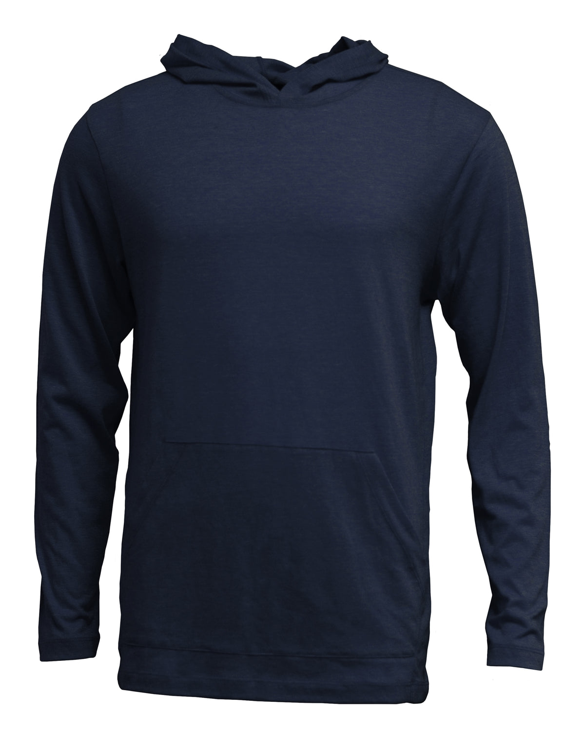 Tri-blend Long Sleeve Hooded T w/Front Muff Pocket