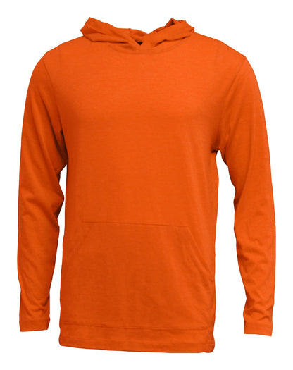 Tri-blend Long Sleeve Hooded T w/Front Muff Pocket