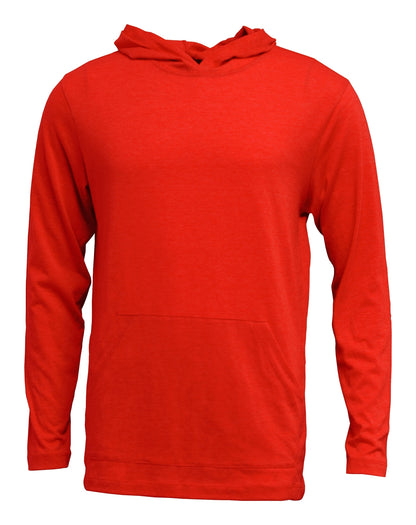 Tri-blend Long Sleeve Hooded T w/Front Muff Pocket