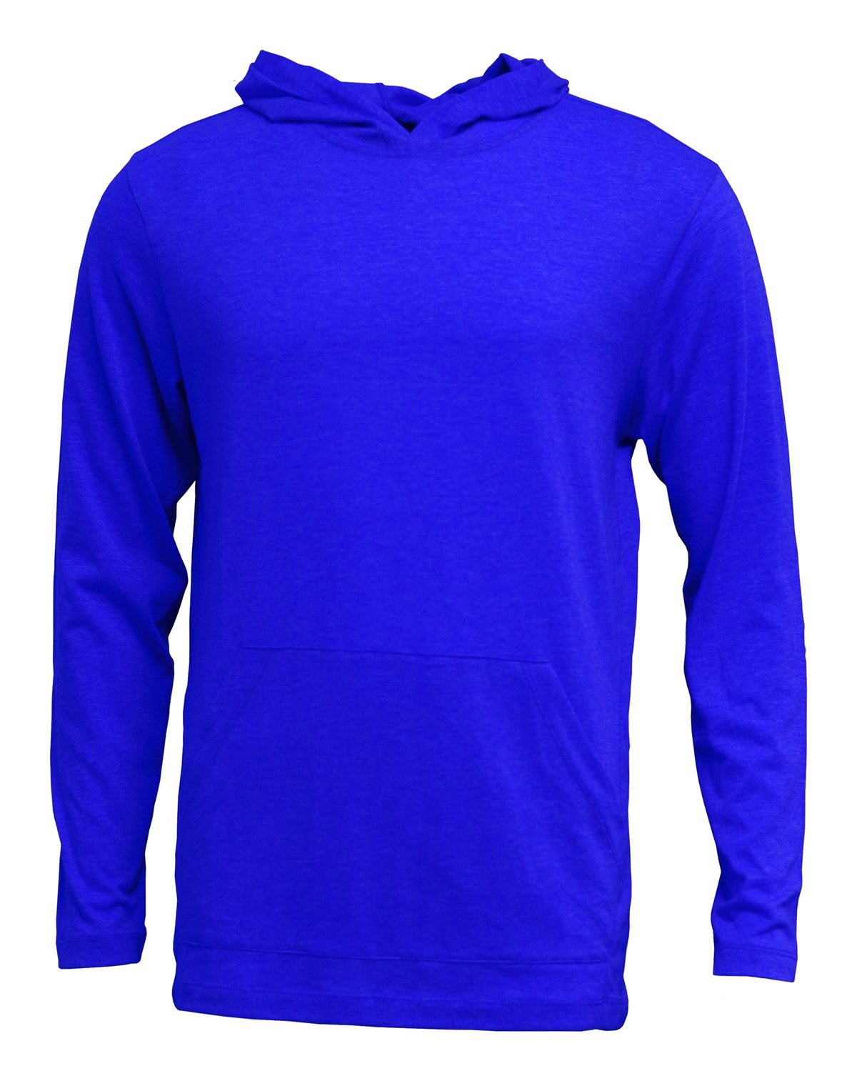 Tri-blend Long Sleeve Hooded T w/Front Muff Pocket
