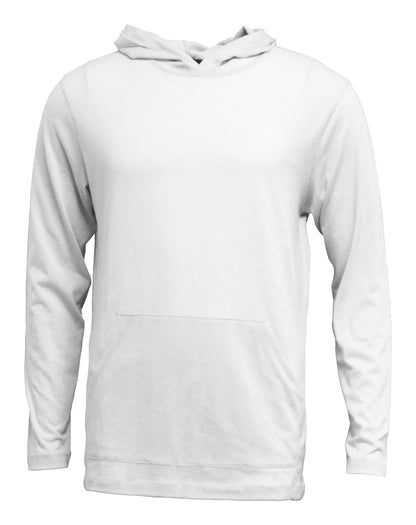 Tri-blend Long Sleeve Hooded T w/Front Muff Pocket