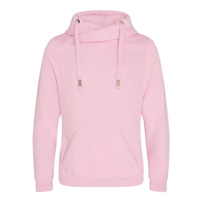 Cross Neck Hooded Sweatshirt