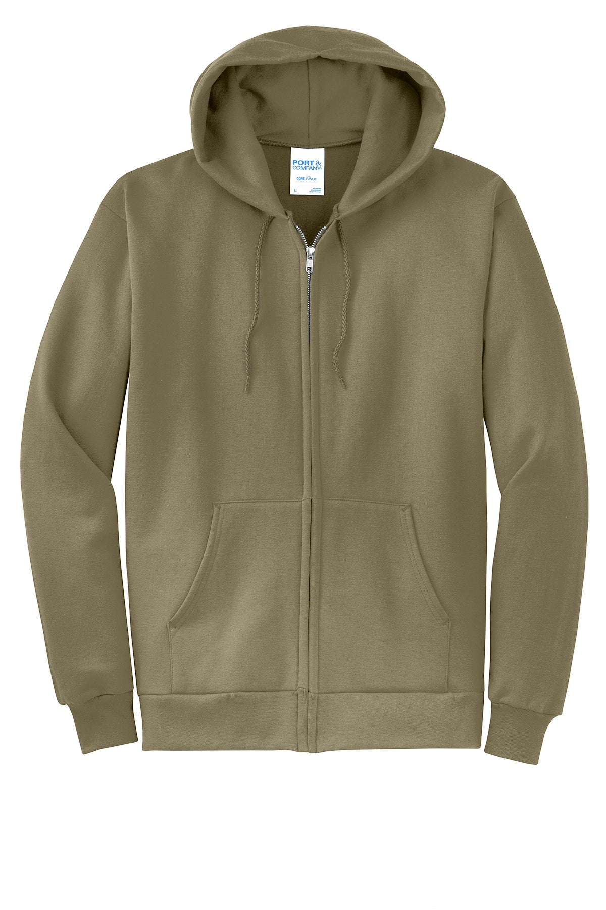 Basic Full-Zip Hooded Sweatshirt