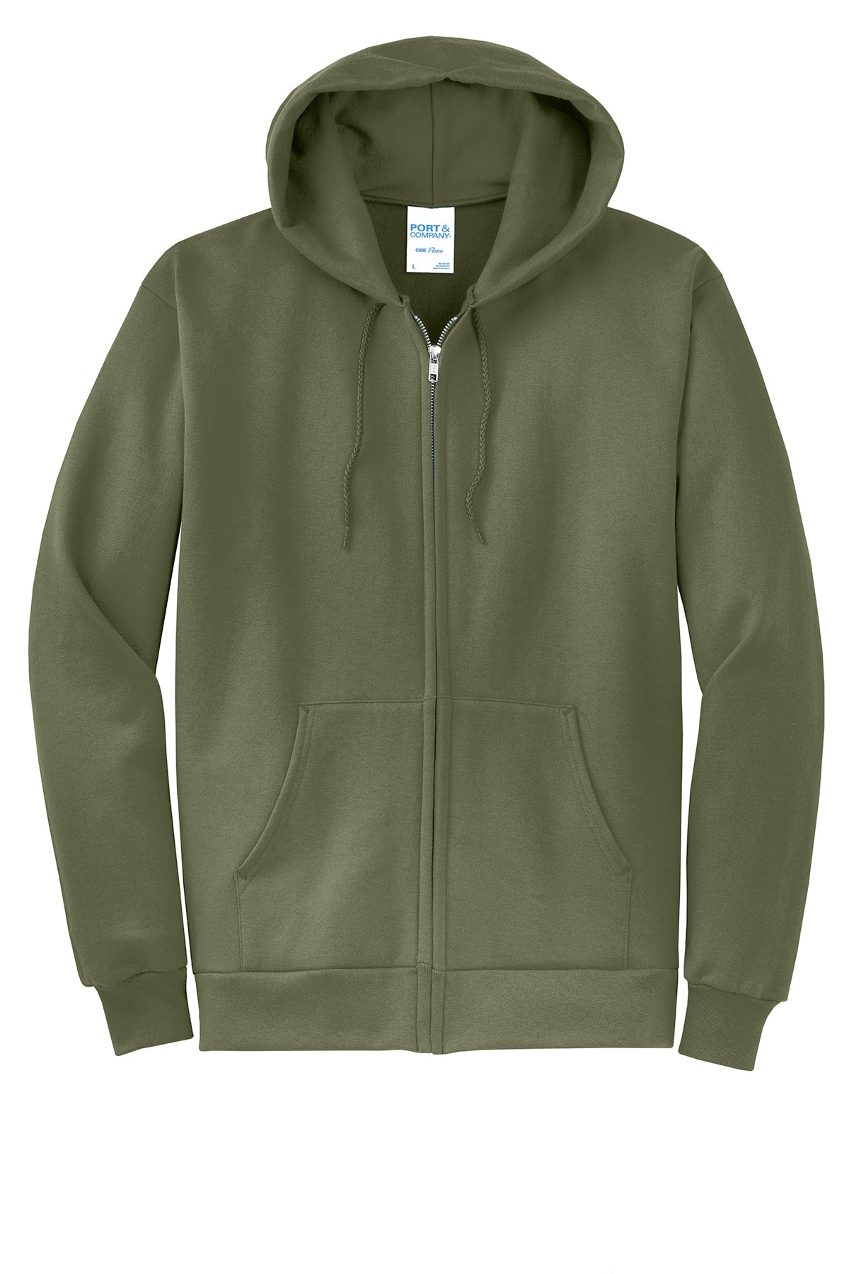 Basic Full-Zip Hooded Sweatshirt