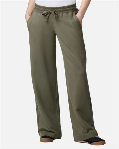 Ladies French Terry Wide Leg Pants