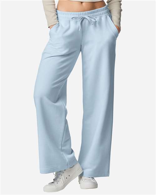 Ladies French Terry Wide Leg Pants