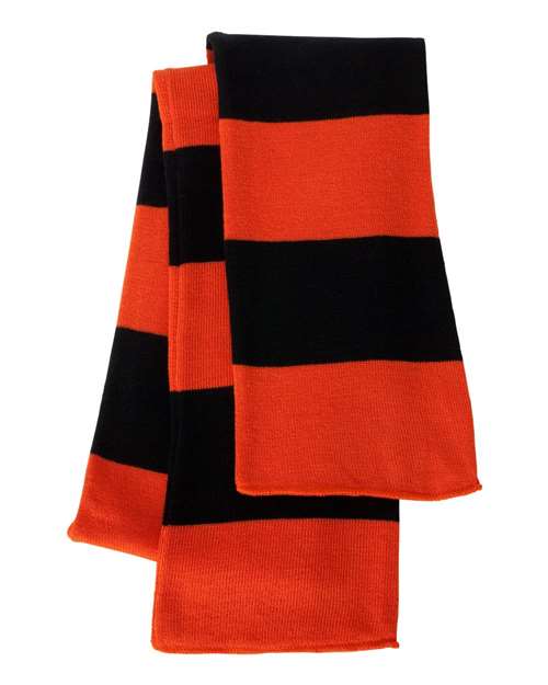 Rugby-Striped Knit Scarf (8512901644565)