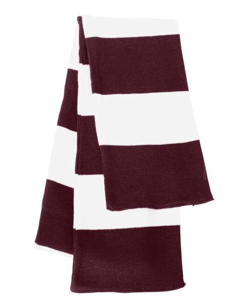 Rugby-Striped Knit Scarf (8512901644565)