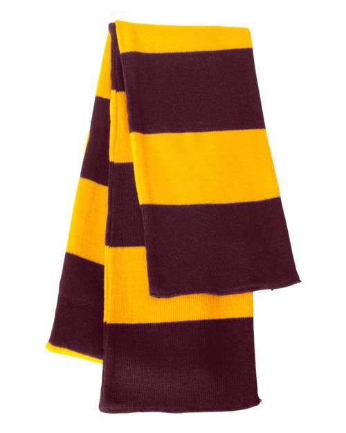 Rugby-Striped Knit Scarf (8512901644565)