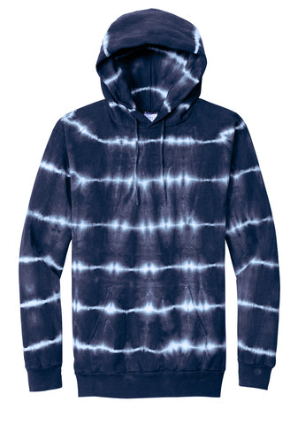 Allover Stripe Tie-Dye Hoodie