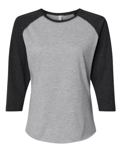 Ladies Baseball Fine Jersey 3/4 Sleeve Tee
