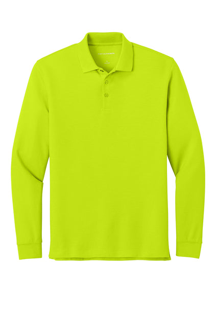 Wearever Signature Pique Long Sleeve Polo Shirt