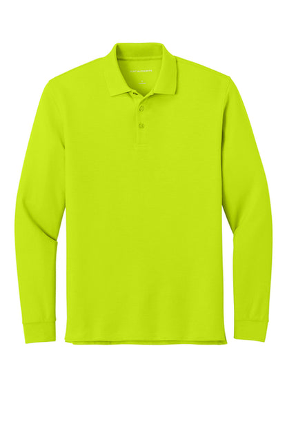Wearever Signature Pique Long Sleeve Polo Shirt