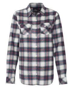 Ladies Long Sleeve Plaid Flannel Shirt