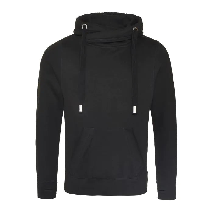 Cross Neck Hooded Sweatshirt