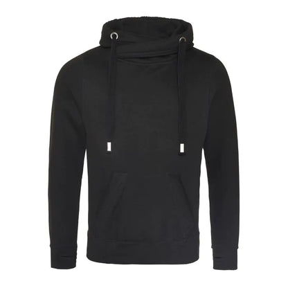 Cross Neck Hooded Sweatshirt