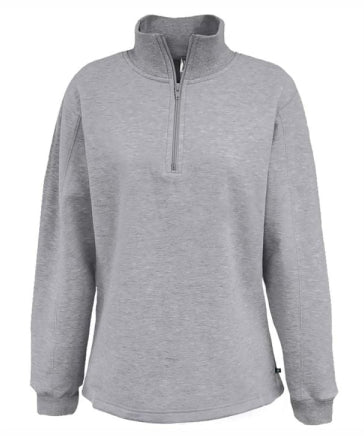 Ladies Open Bottom 1/4 Zip Sweatshirt