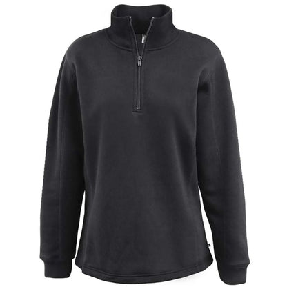 Ladies Open Bottom 1/4 Zip Sweatshirt