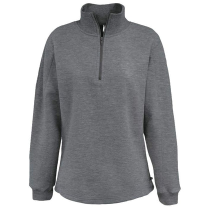 Ladies Open Bottom 1/4 Zip Sweatshirt