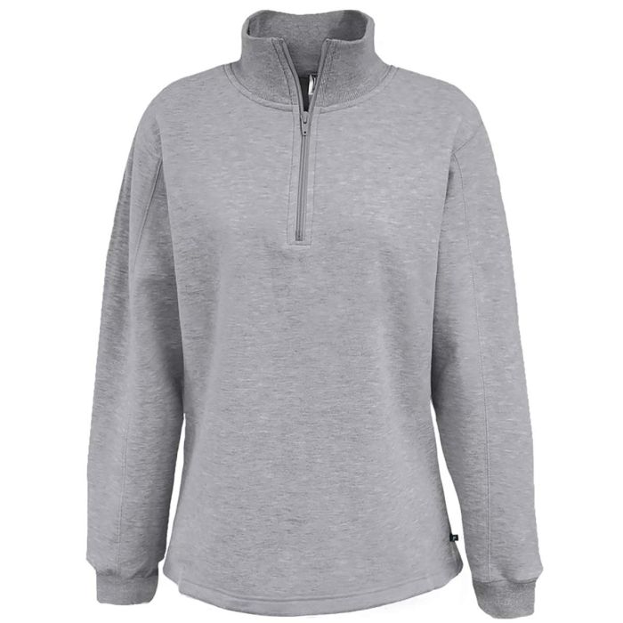 Ladies Open Bottom 1/4 Zip Sweatshirt