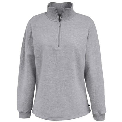Ladies Open Bottom 1/4 Zip Sweatshirt