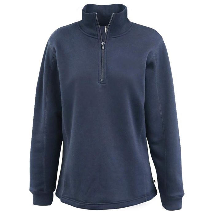 Ladies Open Bottom 1/4 Zip Sweatshirt