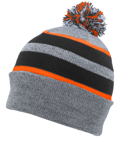 Knit Fold Over Pom-Pom Beanie
