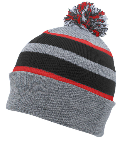 Knit Fold Over Pom-Pom Beanie
