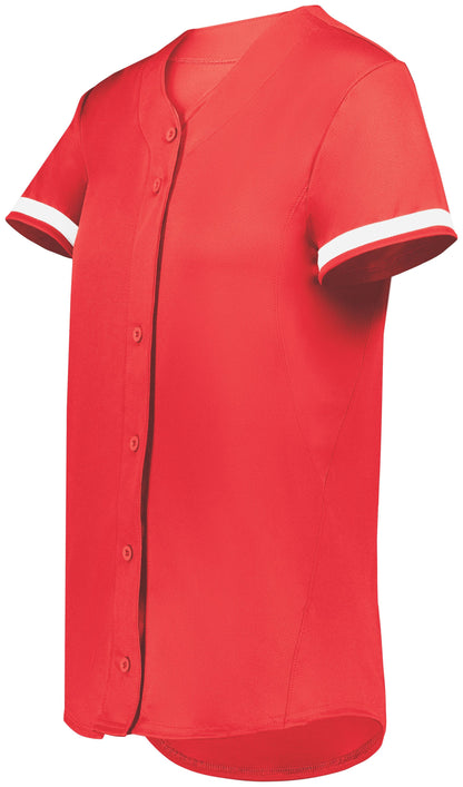 Ladie/Girls Cutter Full Button Softball Jersey
