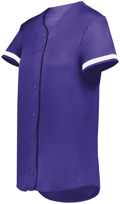 Ladie/Girls Cutter Full Button Softball Jersey