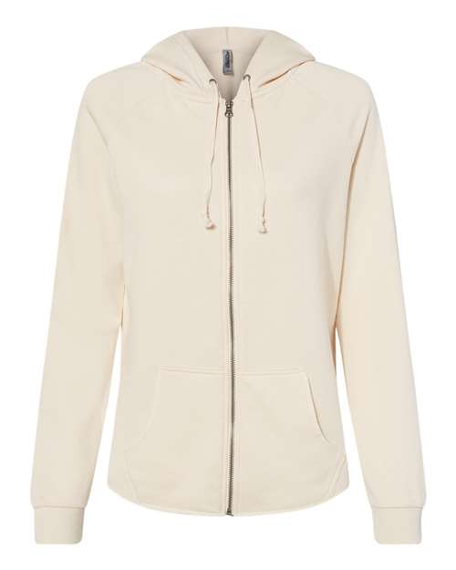 Ladies Wave Wash Full-Zip Hooded Sweatshirt