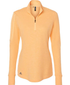 Ladies Adidas 3-Stripe Quarter Zip Sweater