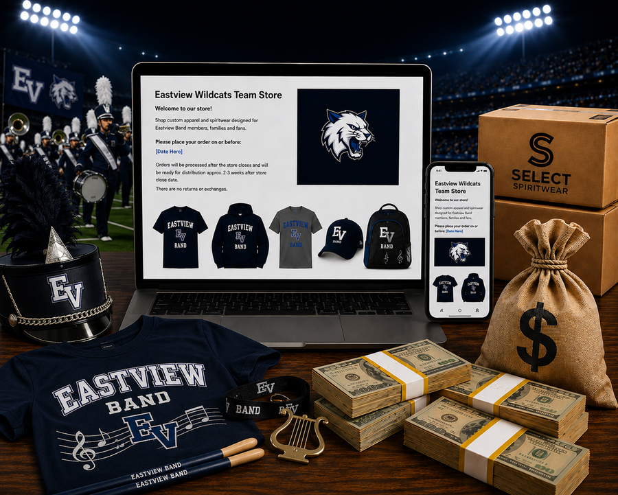Band, Music and Choir fundraising with custom apparel