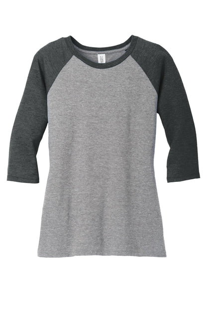 Ladies Tri-Blend 3/4 Sleeve Raglan Tee
