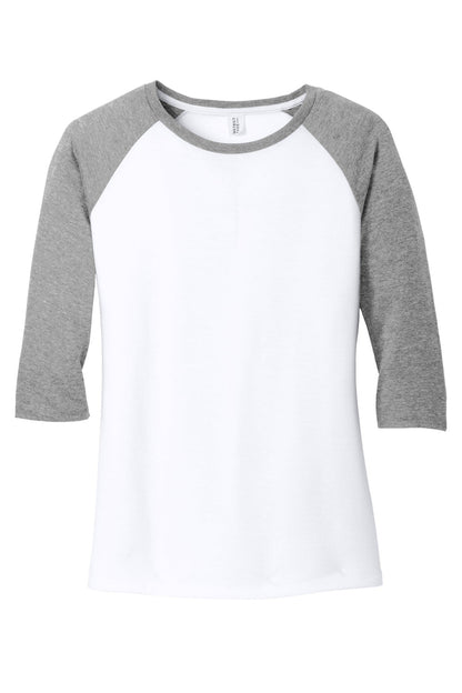 Ladies Tri-Blend 3/4 Sleeve Raglan Tee