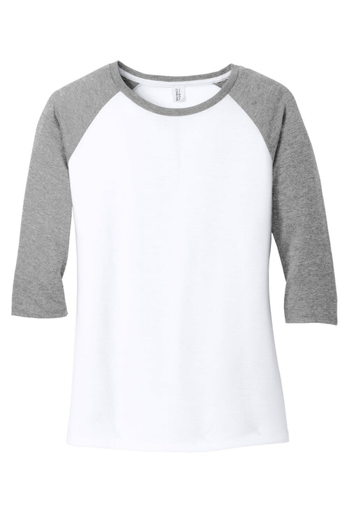Ladies Perfect Tri-Blend 3/4 Sleeve Raglan Tee