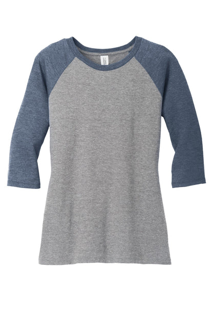 Ladies Tri-Blend 3/4 Sleeve Raglan Tee