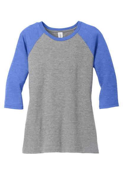 Ladies Tri-Blend 3/4 Sleeve Raglan Tee