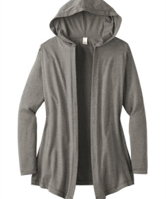 Ladies Tri-Blend Hooded Cardigan