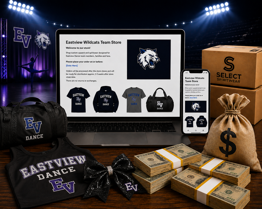 Fishing team fundraising with custom apparel