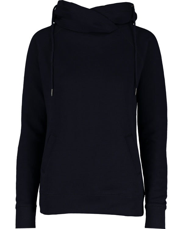 Ladies Funnel Neck Hooded Sweatshirt