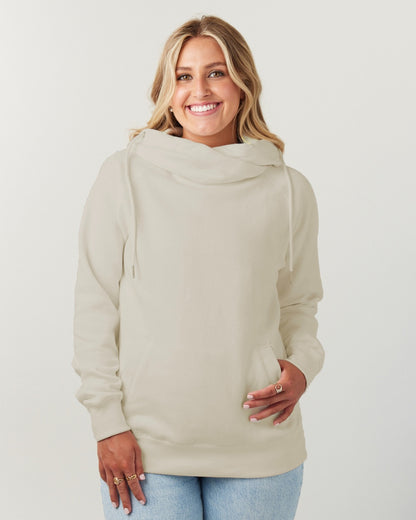 Ladies Funnel Neck Hooded Sweatshirt