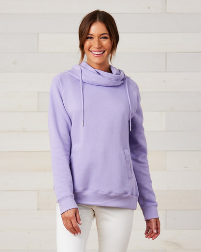 Ladies Funnel Neck Hooded Sweatshirt