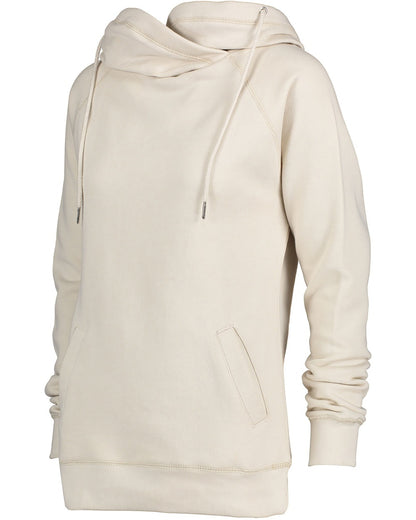 Ladies Funnel Neck Hooded Sweatshirt